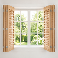 Volets en bois pour fenêtres, persiennes pour la décoration de villas, jardins et balcons