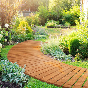 <span class=keywords><strong>Planche</strong></span> de sol en bambou imperméable de style vintage <span class=keywords><strong>pour</strong></span> allée de jardin, passerelle extérieure, plancher déroulable, 96x18 pouces <span class=keywords><strong>pour</strong></span> jardin, cour - Product Image 1