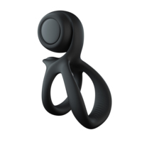 Aphrodisia IPX7 Wasserdichter 10-Modus Leistungsstarker Vibrationsring aus ABS-Silikon USB-Aufladbar Doppelring-Design Flüsterleiser Motor