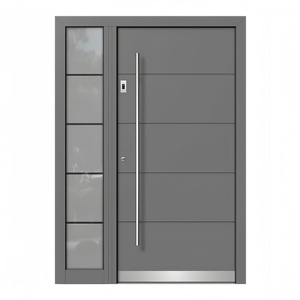 Porte d'entrée pivotante en aluminium de haute sécurité en gros, porte d'entrée principale antivol à verrouillage intelligent pour villa personnalisée - Product Image 3