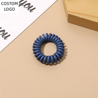 Bandeau en caoutchouc spiralé pour femmes, fil de téléphone, attaches élastiques pour cheveux, accessoires pour cheveux, anneau spiralé, chouchous