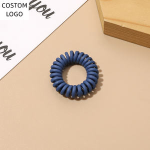 Bandeau en caoutchouc spiralé pour femmes, fil de téléphone, attaches élastiques pour cheveux, accessoires pour cheveux, anneau spiralé, chouchous - Product Image 5
