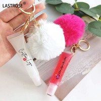 Fraise mangue cerise clair saveur de fruits enfant brillant à lèvres enfants brillant à lèvres marque privée fruits brillant à lèvres pour les filles porte-clés