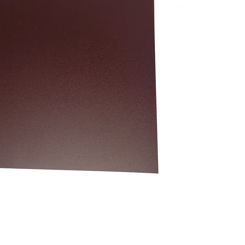 Feuille de plastique PVC de couleur marron de 1mm d'épaisseur dure