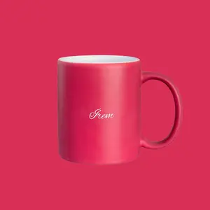 Mug en céramique rose quartz 15 oz, peint à la main, design nordique, passe au micro-ondes, produit personnalisé - Product Image 2