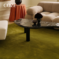 Modern Style Hand-tufted Solid Color Carpet for Living Room - Olive Green Area Set Rugs Custom Size