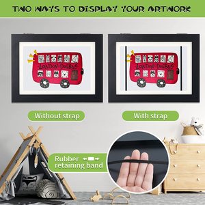 Guantangwu - Marco de Fotos Abatible para Niños, de Madera MDF, para Exhibir y Guardar Dibujos Hechos a Mano - Product Image 4