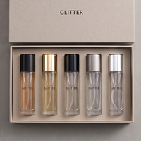 Flacon de parfum en verre transparent miniature de haute qualité 10 ml 15 ml, vide, portable, vaporisateur pour usage cosmétique