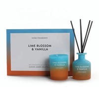 AIKUN Ensemble de bougies parfumées pour décoration de maison haut de gamme Boîte personnalisée faite à la main Diffuseur de roseaux Cadeau Emballage