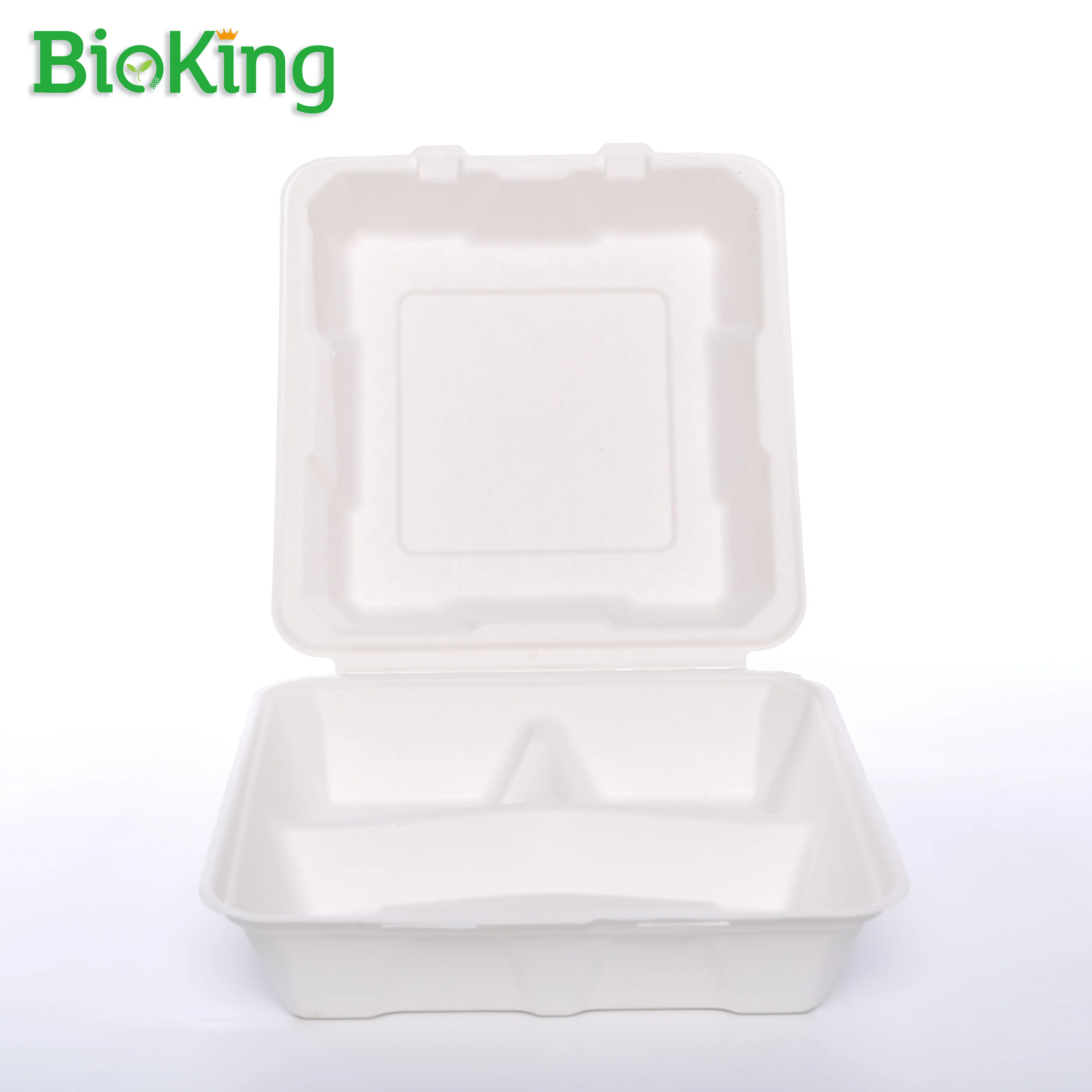 BioKing Genuine Box 3 compartments lunch food biodegradable eco friendly containers food box