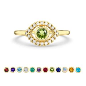 Anneaux de pierre de naissance Moissanite en argent Sterling 925 à la mode pour femmes cadeau d'anniversaire de Style classique pour adolescentes et fille - Product Image 6