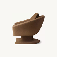 Fauteuil d'appoint moderne américain en velours camel écologique pour salon, chambre, salle de séjour, lecture, hôtel, mobilier de maison
