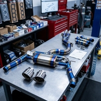 Tuyaux d'échappement Catback en alliage de titane haute performance poli miroir pour Audi RS3 8V avec commande à distance Valvetronic