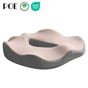 Coussin de siège ergonomique en mousse à mémoire de forme pour chaises de bureau, maison et voiture, antidérapant, soulagement de la douleur, housse amovible, lavable, personnalisable - Product Image 1