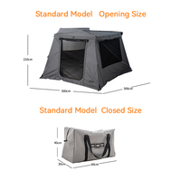 Tente de toit souple en gros, tissu Oxford imperméable, tente avec poteau en aluminium pour le camping et les activités de plein air