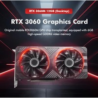 Kartu Grafis RTX 3060 12GB GDDR6 49MH/s Hash Rate 65W Pendingin Kipas Daya Rendah untuk Laptop/Workstation Rendering 3D & Deep Learning
