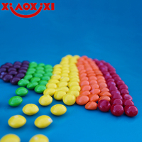 Chocolats en gros de haute qualité, bonbons halal, colorés, croustillants, enrobés de sucre, fèves de chocolat au lait pour enfants
