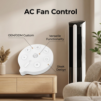 Control Remoto Inalámbrico Redondo Personalizado OEM ODM, Automático, de Plástico, con Alcance de 20m, para Enfriador de Aire y Ventilador de Circulación