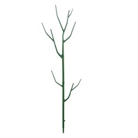 Piquets de plantes à brindilles en ABS vert moderne de 29.53 pouces avec attaches Support en métal revêtu de plastique pour plantes d'intérieur en pot Monstera Boîte emballée