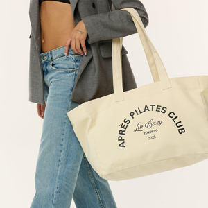 Sacs fourre-tout en toile de grande capacité à la mode pour femmes, logo personnalisé, <span class=keywords><strong>sac</strong></span> fourre-tout réutilisable en <span class=keywords><strong>tissu</strong></span> de coton épais - Product Image 2