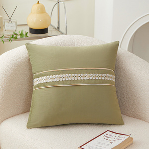 Nordic Solid Color <strong>Decorative</strong> <strong>Throw</strong> <strong>Pillow</strong> Soft Mink Butterfly Lace Patchwork Cushion Cover - Product Image 4