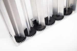Amortisseur d'air <span class=keywords><strong>motorisé</strong></span> en aluminium Contrôle du volume à distance réglable Lames opposées Amortisseur HVAC pour registres Acier inoxydable Plastique - Product Image 2