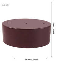 Accessoires de trophée de base de trophée en bois rouge ovale créatif bonne texture