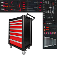 Armoire à outils roulante professionnelle Maorong à 7 tiroirs, robuste, avec revêtement en poudre, verrouillable, étanche, garantie de 3 ans