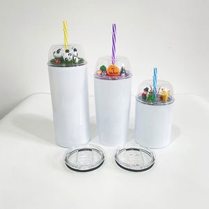 Gobelet isotherme 10oz 20oz 22oz avec couvercle dôme vierge pour sublimation, idéal pour mini figurines en résine - Product Image 1