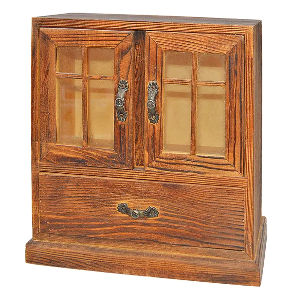 customized natural solid wood home decor jewelry storage cabinet wooden organizer box