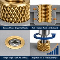 Brass Heat Set Threaded Insert M2-M8 Knurled for 3D Printing Plastic Parts Electronics Enclosure ANBOR