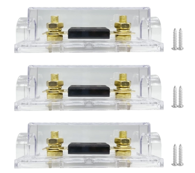 150A Fuses Block Transparent 150 AMP ANL Fuse Holder Kit 0/2/4/8 Gauge AWG for Car Audio