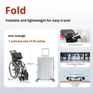 Silla de Ruedas Plegable Ligera de Aleación de Aluminio <span class=keywords><strong>Yuyue</strong></span> H062, Especial para Ancianos con Parálisis, Silla de Ruedas Manual para Desplazamientos, Nacional - Product Image 4