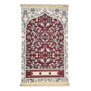 Factory Manufactured Muslim Cushioned Flannel Foam Backed Modern Prayer <b>Rugs</b> Soft Embroidered Washable Camping Home <b>Bedroom</b> - Product Image 1
