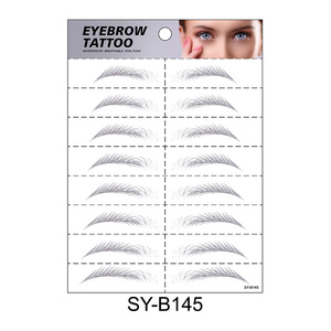 Fábrica personalizada de las mujeres de moda nuevos diseños populares a prueba de agua cara <span class=keywords><strong>3D</strong></span> 4D 6D ceja tatuaje temporal pegatinas cosméticas - Product Image 4