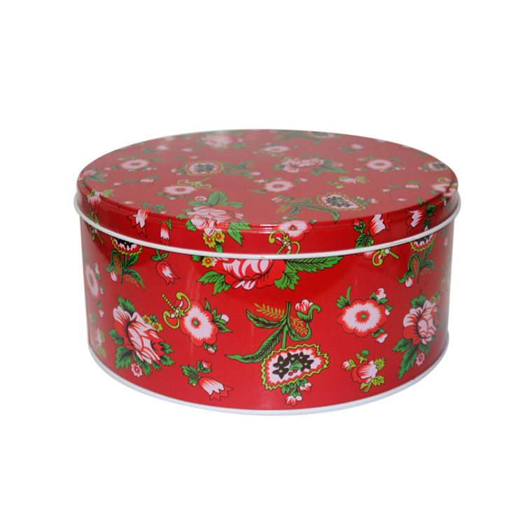 Индивидуальные круглые жестяные коробки для печенья, специальная жестяная коробка для печенья, оптовая продажа