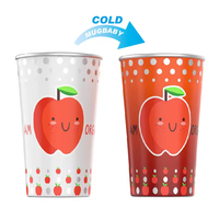 Promotion personnalisée empilable 12OZ 16OZ stade gobelet à bière froide tasse à changement de couleur magique en aluminium avec boisson froide