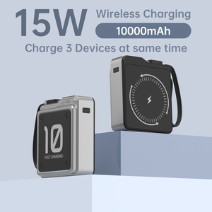 OEM&ODM Wasserdichte Tragbare 15W Kabellose Powerbank 10000mAh Schnellladung Typ-C Eingangsschnittstelle Langlebiges Tragbares Ladegerät <span class=keywords><strong>CH55</strong></span> - Product Image 2