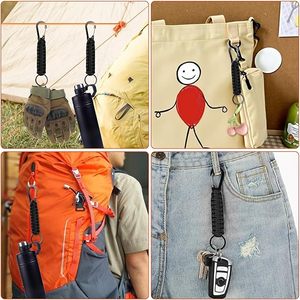 Robusto Portachiavi in Paracord con Moschettone, Clip in Alluminio Resistente, Cordino Intrecciato per Uomo e Donna, per Attività all'Aperto - Product Image 3