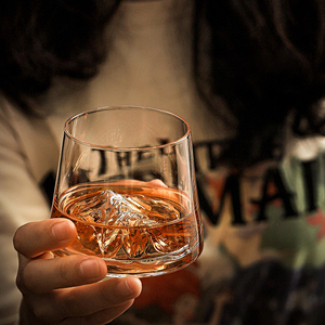 Custom Logo Japanese Classic Style Fuji Mountain Shot <strong>Glass</strong> <strong>Glass</strong> Iceberg <strong>Glasses</strong> Wine <strong>Glass</strong> Set Crystal Snow Mountain Park Cups - Product Image 4