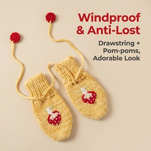 Gants d'hiver en coton pour enfants de 0 à 6 ans, longueur poignet |   Mitaines thermiques confortables pour une utilisation en extérieur et au quotidien - Product Image 1