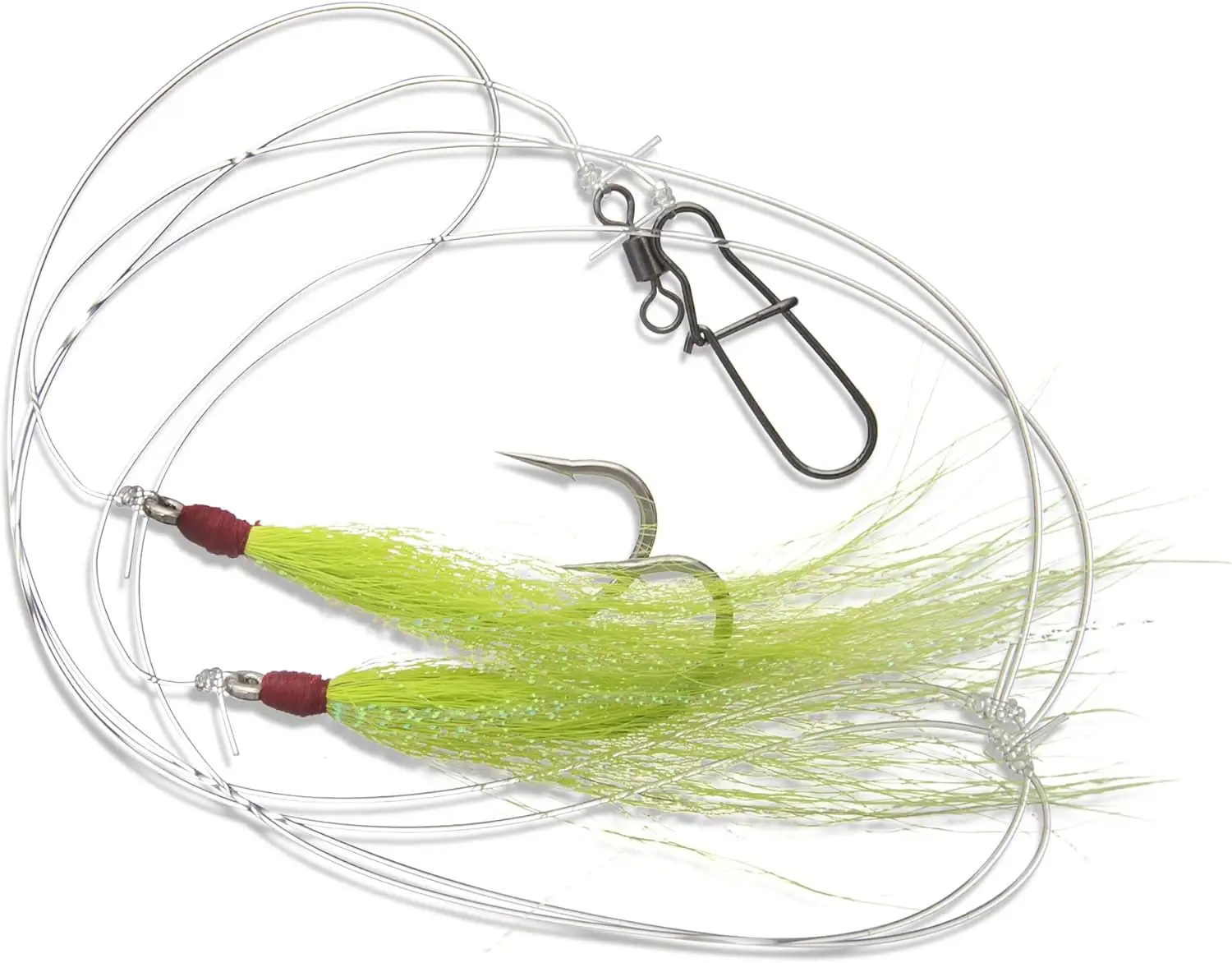 Bucktail Teaser Hook per produttore di acqua salata amo da pesca Rig Fluke Killer Rig B06