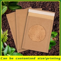 GDCX Enveloppes d'emballage compostables Sac d'emballage en papier kraft en nid d'abeille Sac d'expédition en papier kraft Enveloppe d'expédition écologique écologique