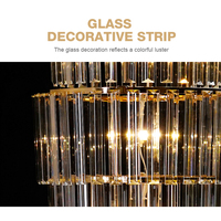 Lampe de chemin en verre avec bandes de glace de style européen, support de chemin, décoration de mariage, centre de table en métal et verre