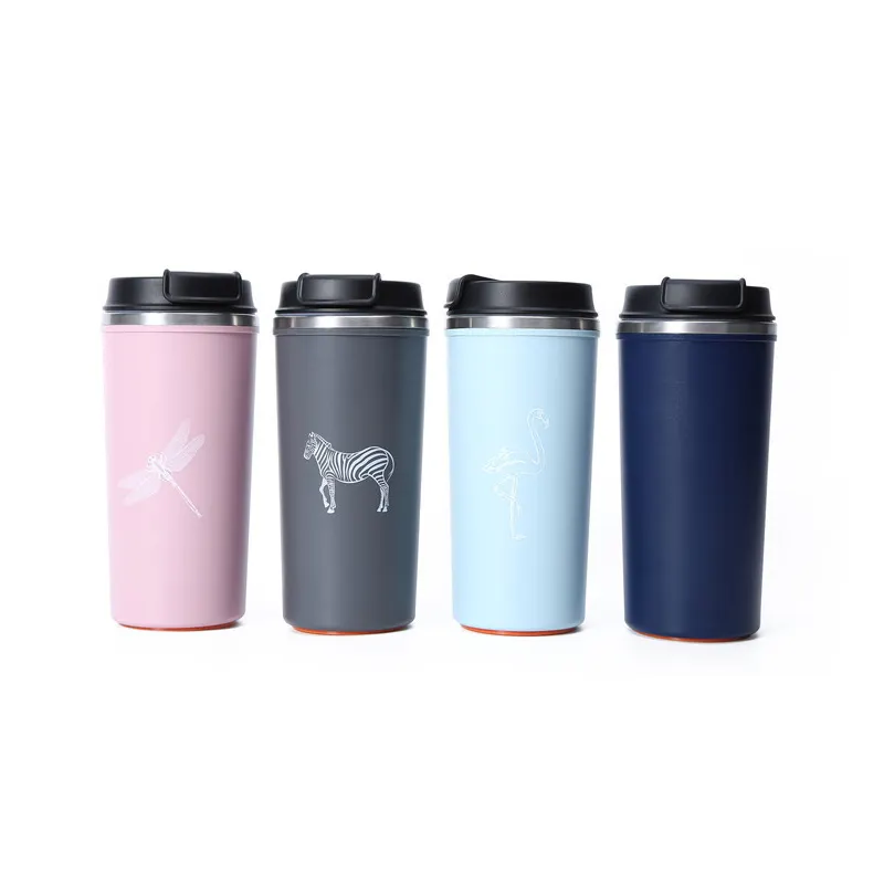 30oz Double-Wall Stainless-Steel Thermos Reusable Vacuum Insulated Large Travel  Coffee Mug Tumbler with Clear Slide Lid and Handle - China China Wholesale  and Water Bottle price