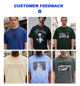 T-shirts en coton personnalisés de 210 g/m², 230 g/m², 240 g/m², 280 g/m², 300 g/m², t-shirts lourds surdimensionnés, t-shirts vierges de haute qualité pour hommes - Product Image 5