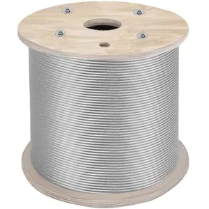 7x19 Steel Core Multi-Strand Wire Rope 3/8\" Galvanized Aircraft Steel Factory Direct Bulk Lifting Cable Bending Punching GB