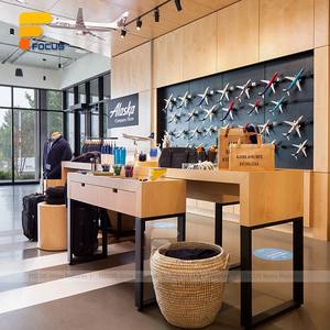 Estante de almacenamiento de ropa de pared de exhibición de cubo de madera estante colgante de ropa Mostrador de exhibición tienda de moda al por menor muebles de accesorios - Product Image 2