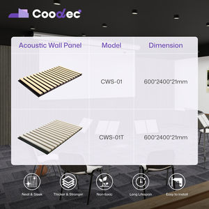 Akustik Panel Slat ahşap ahşap duvar yüksek kaliteli ses emici Mdf Akupanel ahşap Panel - Product Image 6