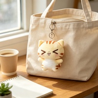 Porte-clés en peluche chat personnalisé, mignon et doux, animal en peluche, vente en gros, OEM, ODM, logo personnalisé, cadeaux pour enfants, breloque de sac, cadeau promotionnel